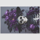 パープルゴシックレイヴン骨格スカルの切り離し 薄葉紙 (正面)