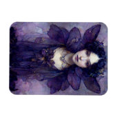 パープルゴシック妖精ファンタジーアートマグネット マグネット (横)