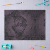 パープルゴシック水彩牡丹 薄葉紙 (クラフト)