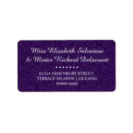 パープルゴシッビクトリアンク結婚住所 シール