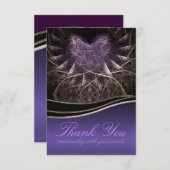 パープルゴスハート感謝カード 招待状 (正面/裏面)