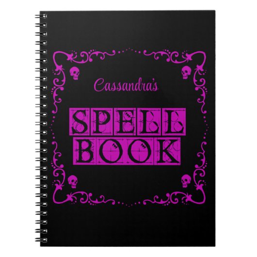 パープルゴス魔法の書カスタマイズ ノートブック (正面)
