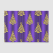 パープルゴールドのクリスマス 薄葉紙 (正面)