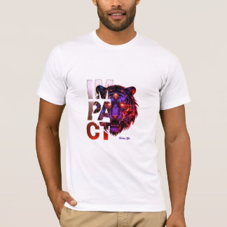 パープルゴールドタイガー 'IMPACT' - 堂々たるゴールドの美学 Tシャツ