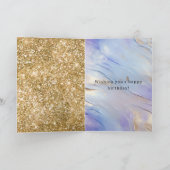 パープルゴールドドリームユニコーンゴールドスパークル カード (内部)