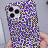 パープルゴールドヒョウ柄 iPhoneケース