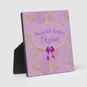 パープルゴールドフォイル50誕生日 フォトプラーク (正面)