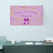 パープルゴールドフォイル50誕生日 横断幕 (トレードショー)