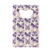 パープルゴールドリボン ブライダルシャワー クレジットカード栓抜き (裏面)