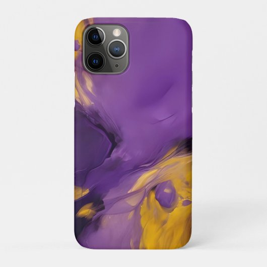 パープルゴールド抽象画 Case-Mate iPhoneケース (裏)
