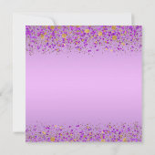 パープルゴールド エスニック プリンセス ベイビー シャワー 招待状 (裏面)