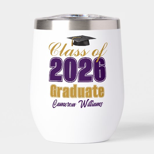 パープルゴールド オーダーメイド 2026年 卒業記念 (正面)