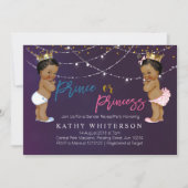 パープルゴールド 性別発表 招待状 (正面)