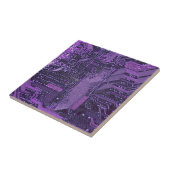 パープルサイバー回路ボードTech Art Electronics タイル (側面)