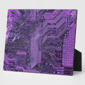 パープルサイバー回路ボードTech Art Electronics フォトプラーク (側面)