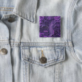 パープルサイバー回路ボードTech Art Electronics 缶バッジ (インサイチュ)