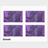 パープルサイバー回路ボードTech Art Electronics 長方形シール (シート)