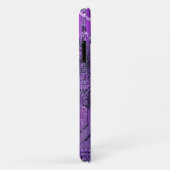 パープルサイバー回路ボードTech Art Electronics Case-Mate iPhoneケース (裏面/右)