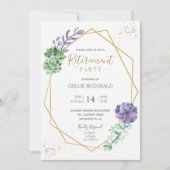 パープルサクレンツリタイアメントパーティの招待状 招待状 (正面)