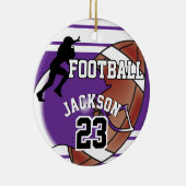 パープルサッカー🏈オーナメント セラミックオーナメント (右)