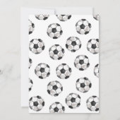 パープルサッカーガール誕生日招待状 招待状 (裏面)