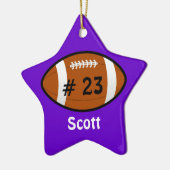 パープルサッカースターオーナメント セラミックオーナメント (左)