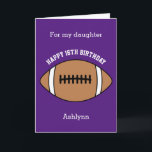 パープルサッカースポーツ16th誕生日カード カード<br><div class="desc">紫色のパーソナライズされたサッカー16th誕生日カードの娘、孫娘、ゴド娘など。このスポーツの誕生日カードの前を年齢と名前で簡単にパーソナライズできる。カードの内側のメッセージとカードの背面も誕生日パーソナライズされた受信者のために可能である。この16回目の誕生日の誕生日カードは、サッカー選手やファン素晴らしのためにカード記念カードを作る。</div>