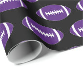 パープルサッカーチームまたはプレーヤースポーツパーティーギフト ラッピングペーパー (ロールコーナー)