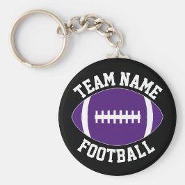 パープルサッカー選手とコーチカスタムチーム名 キーホルダー