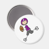 パープルサッカー選手マグネット マグネット (正面/裏面)