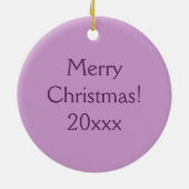 パープルサテンハート セラミックオーナメント (裏面)