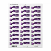 パープルサテンボウ結婚ズ差出人住所ラベル ラベル (フルシート)