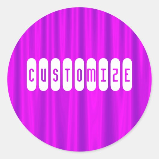 パープルサテン – テンプレート ラウンドシール (正面)