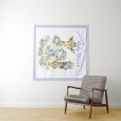 パープルサファリベイビーシャワーバナーの背景 タペストリー (インサイチュ(横))