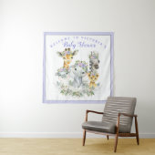 パープルサファリベイビーシャワーバナーの背景 タペストリー (インサイチュ)