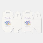 パープルサマーシーパールガールベビーシャワーありがとう フェイバーボックス (見開き)