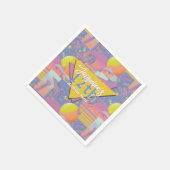 パープルサマー気化波サンセット誕生日 スタンダードカクテルナプキン (角)