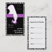 パープルサロン名刺とアポイントメント 予約カード (正面/裏面)