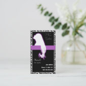 パープルサロン名刺とアポイントメント 予約カード (スタンド正面)