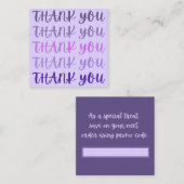 パープルサンキューサンキューサンキューカード スクエア名刺 (正面/裏面)