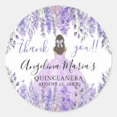 パープルサンキューユーフローラキンセアニェラ ラウンドシール (正面)