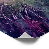 パープルサンセットスカイマウンテン絵を描ランドスケーズ ポスター (角)