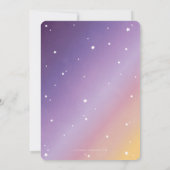 パープルサンセットスクリプトアンドスターズハローウィンパーティ 招待状 (裏面)