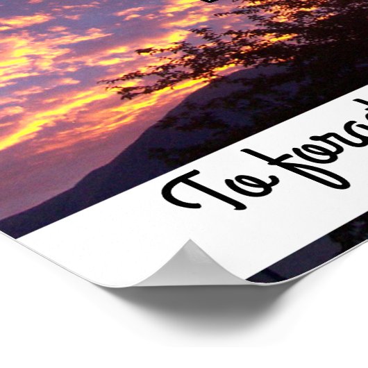 パープルサンセットフォト引用文ファミリーツリーポスター ポスター (角)