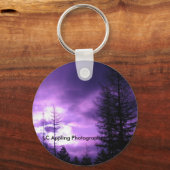 パープルサンセットラウンドキーチェーン キーホルダー (正面)