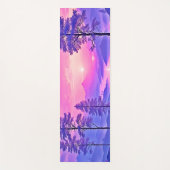 パープルサンセットランドスケープアート ヨガマット (正面)