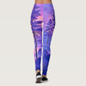 パープルサンセットランドスケープアート レギンス (裏面)