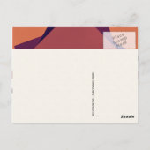 パープルサンセット蝶万華鏡のように千変万化するパターンマンダラ ポストカード (裏面)