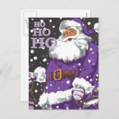 パープルサンタクロースカード シーズンポストカード (正面/裏面)