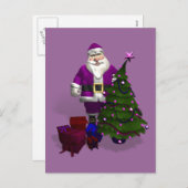 パープルサンタクロース シーズンポストカード (正面/裏面)